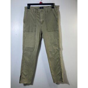 Womens Lucky Brand Skinny Jeans Zip‎ Bottom Green 8 Cotton Spandex Pockets